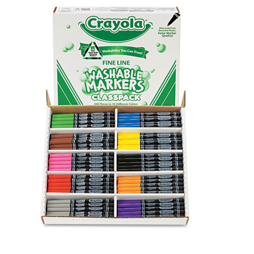 200 pennarelli lavabili Crayola punta fine (10 colori) — ChildTherapyToys